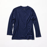 ウルトラファインメリノウール100%ロングスリーブTシャツ 15.5μ-Super160's