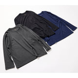 ウルトラファインメリノウール100%ロングスリーブTシャツ 15.5μ-Super160's