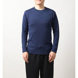 ウルトラファインメリノウール100%ロングスリーブTシャツ 15.5μ-Super160's