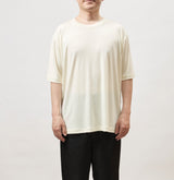 (新)オーバーサイズ・ウルトラファインメリノ Tシャツ/15.5μ-Super160‘s