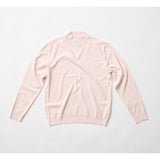 ウルトラファインメリノウール100%モックネックセーター 15.5μ-Super160's