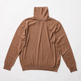 ウルトラファインメリノウール100%タートルネックセーター 15.5μ-Super160's