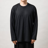 ウルトラファインメリノウール100%ロングスリーブTシャツ 13.5μ-Super200‘s