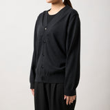 ウルトラファインメリノウール100%カーディガン 15.5μ-Super160's