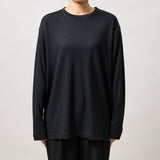 ウルトラファインメリノウール100%ロングスリーブTシャツ 13.5μ-Super200‘s