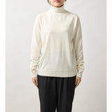 ウルトラファインメリノウール100%タートルネックセーター 15.5μ-Super160's