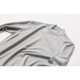 ウルトラファインメリノウール100%モックネックセーター 15.5μ-Super160's