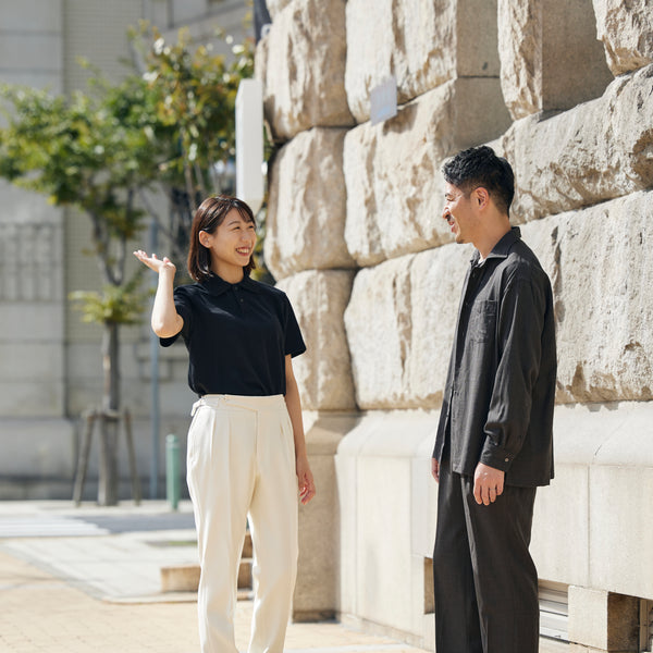 メリノウールシャツ。秋冬はウール生地のシャツで品良く暖かく