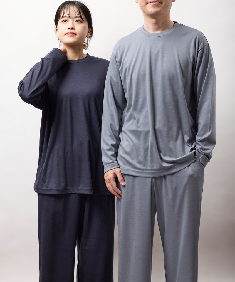 新色 ウルトラファインメリノウール100%ロングスリーブTシャツ 15.5μ