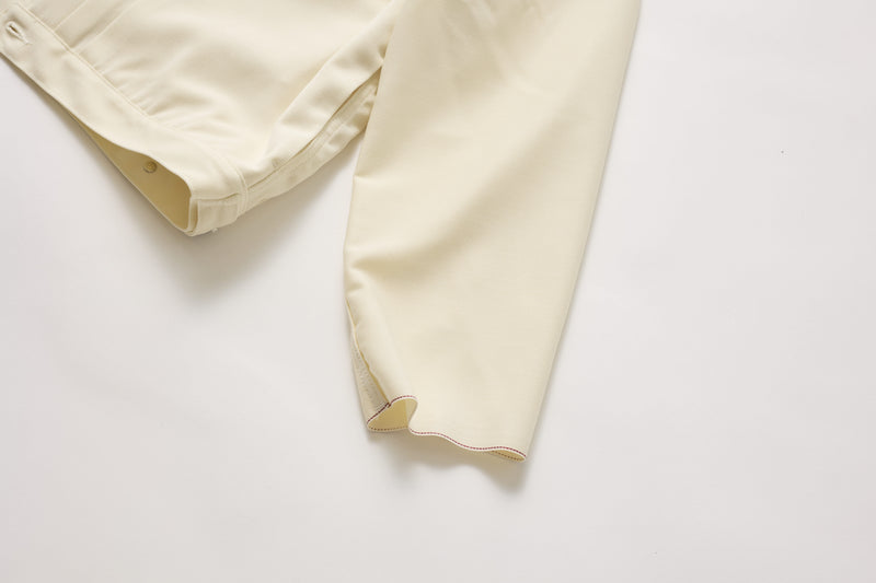 (春秋)スーパーファインメリノウール100%ワイドショートデニムジャケット 17.5μ-Super120‘ｓ