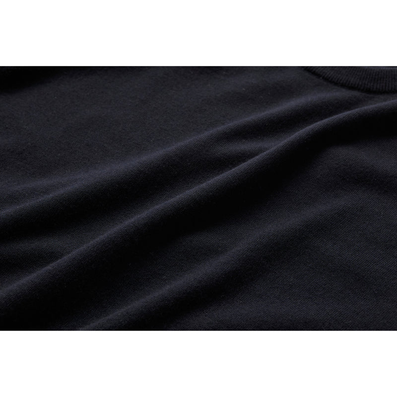 ウルトラファインメリノウール100%クルーネックセーター　15.5μ-Super160's