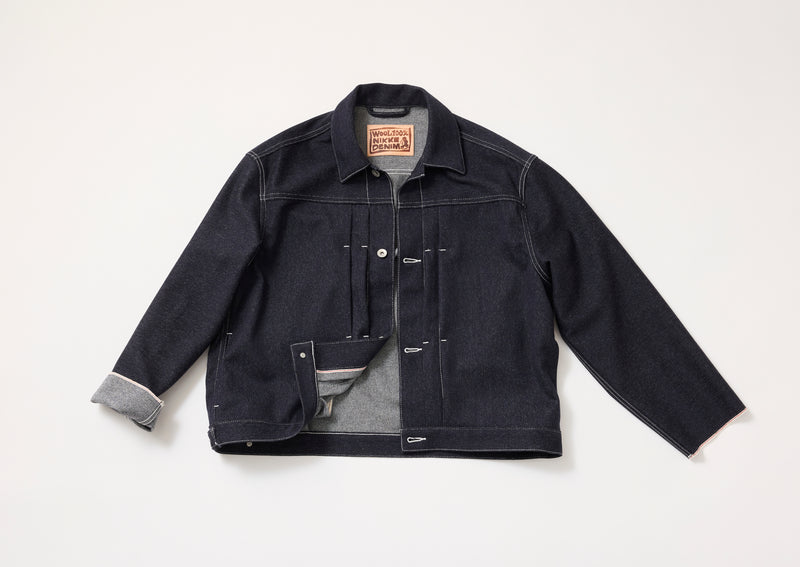 NIKKE マフデニムジャケット NIKKE WOOL DENIM ネルデニムジャケット スーパーファインメリノウール