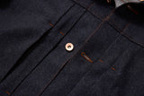【NEW　冬デニムジャケット】スーパーファインメリノウール100%ワイドショートデニムジャケット 17.5μ-Super120's