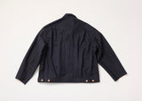 【NEW　冬デニムジャケット】スーパーファインメリノウール100%ワイドショートデニムジャケット 17.5μ-Super120's