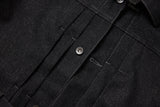 【NEW　冬デニムジャケット】スーパーファインメリノウール100%ワイドショートデニムジャケット 17.5μ-Super120's