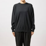 ウルトラファインメリノウール100%クルーネックセーター　15.5μ-Super160's