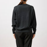 ウルトラファインメリノウール100%クルーネックセーター　15.5μ-Super160's