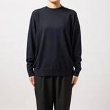 ウルトラファインメリノウール100%クルーネックセーター　15.5μ-Super160's