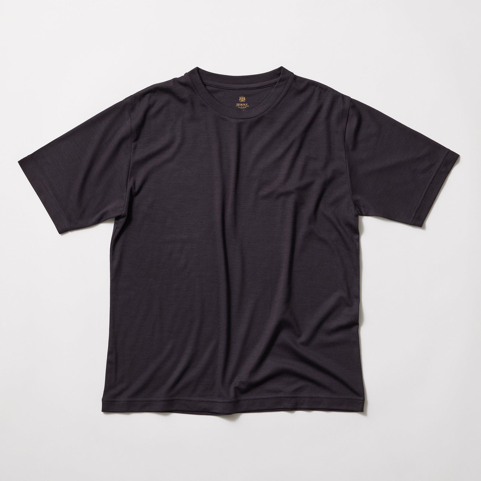 【にこ】メリファ ウルトラファインメリノウール100%Tシャツ 14.5μ-Super180's