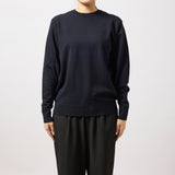 ウルトラファインメリノウール100%クルーネックセーター　15.5μ-Super160's