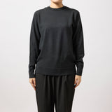 ウルトラファインメリノウール100%クルーネックセーター　15.5μ-Super160's