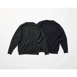 ウルトラファインメリノウール100%クルーネックセーター　15.5μ-Super160's