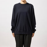 ウルトラファインメリノウール100%クルーネックセーター　15.5μ-Super160's