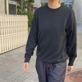 ウルトラファインメリノウール100%クルーネックセーター　15.5μ-Super160's