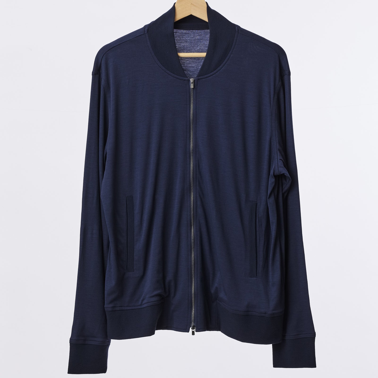 ウルトラファインメリノジップアップカーディガン/15.5μ-Super160's